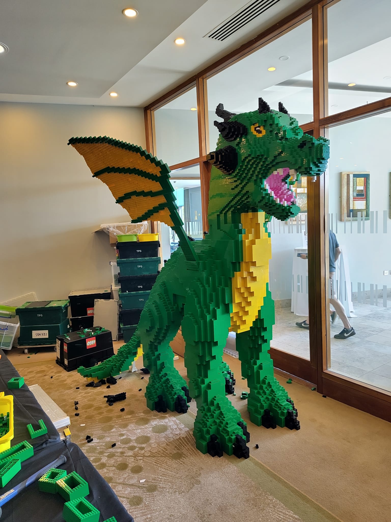 Model of a giant Dragon, built from approximately 35,000 LEGO pieces at Brick Féile 2026.